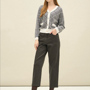 22년 한섬 SJSJ 테이퍼드 데님 팬츠 청바지 그레이 진 흑청 차콜 이미지