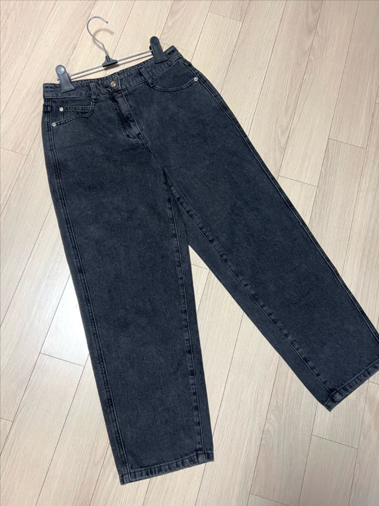 22년 한섬 SJSJ 테이퍼드 데님 팬츠 청바지 그레이 진 흑청 차콜 이미지