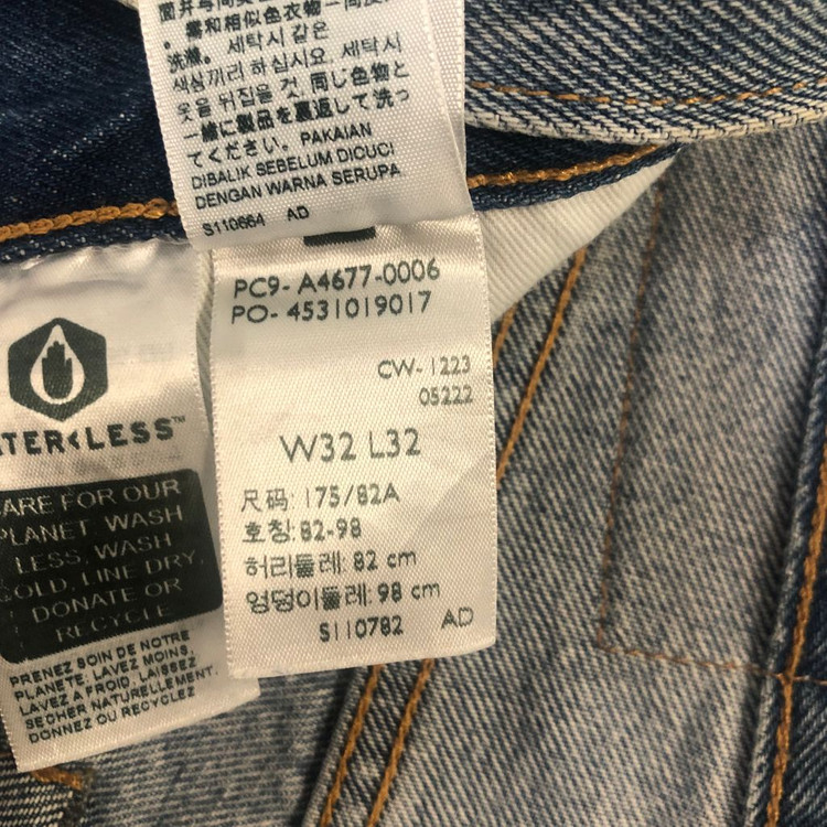 리바이스 프리미엄 501 54 연청 데님팬츠 W32 이미지