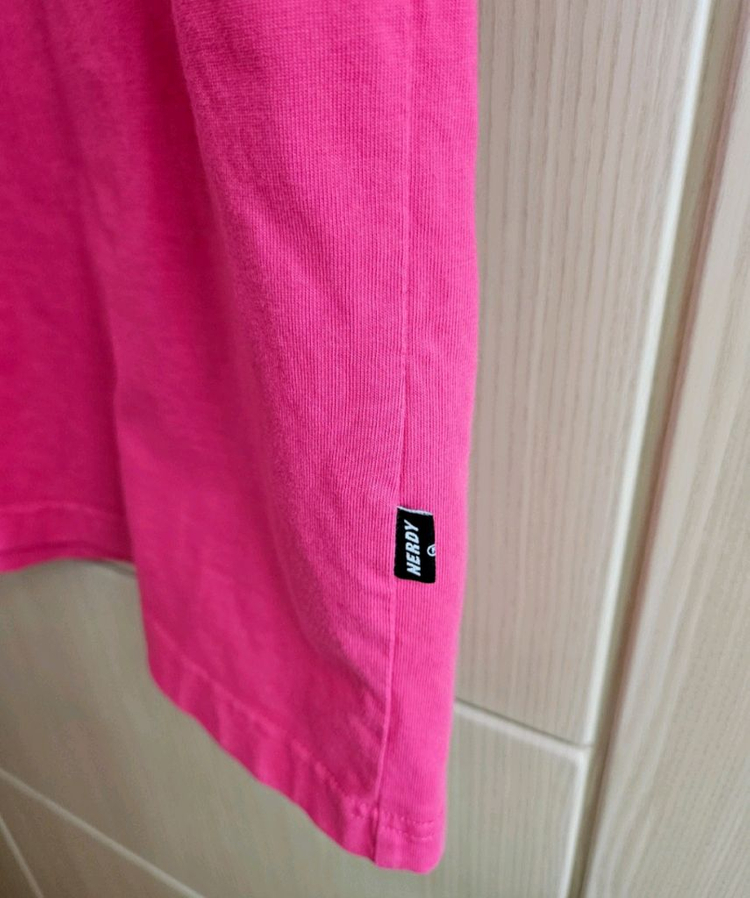 [최저가]널디 바시티 반팔티셔츠 - 핫핑크 L 이미지