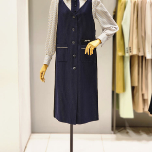 잇미샤 슬리브리스 스트라이프 원피스 이미지