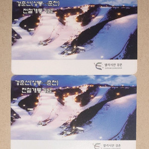 경춘선 상봉~춘천 복선전철 개통기념 엘리시안강촌 이비 교통카드 팝니다 이미지