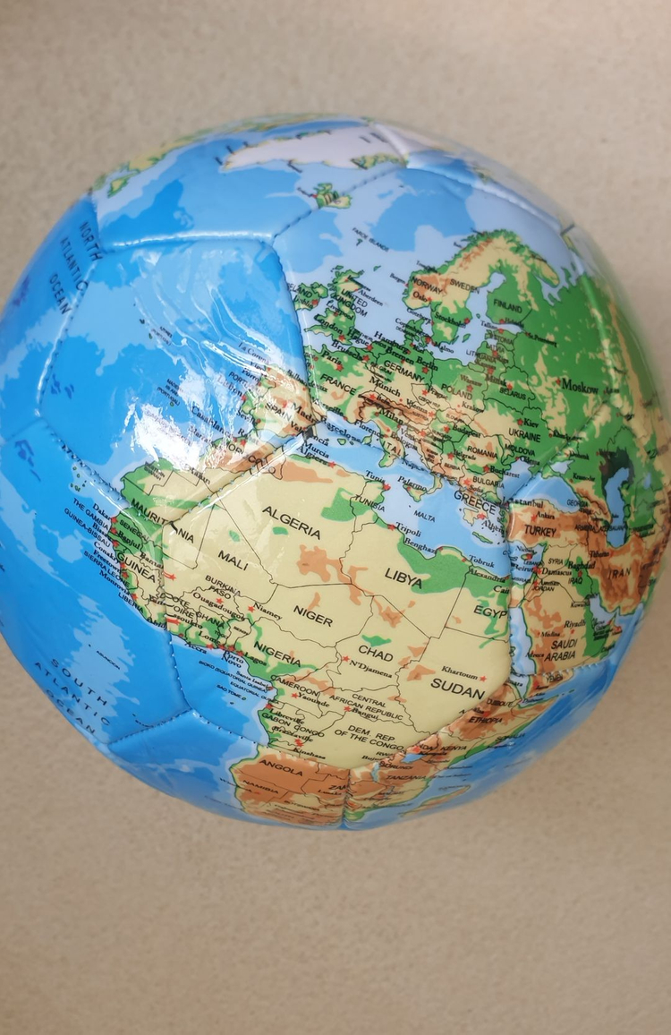 세계지도구 축구공 이미지