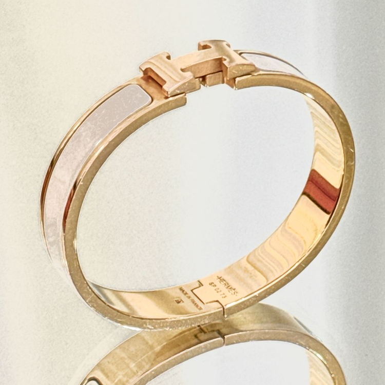 에르메스 클릭아슈 팔찌 pm 화이트골드 이미지