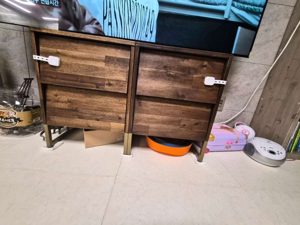 원목침대프레임 라지킹(+협탁2개) 이미지