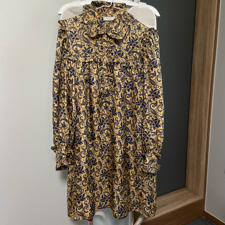 Sandro 산드로 페이즐리 실크 원피스 (36) 이미지