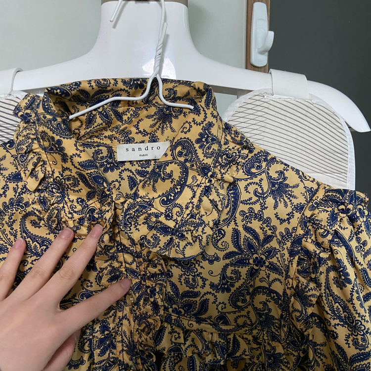 Sandro 산드로 페이즐리 실크 원피스 (36) 이미지