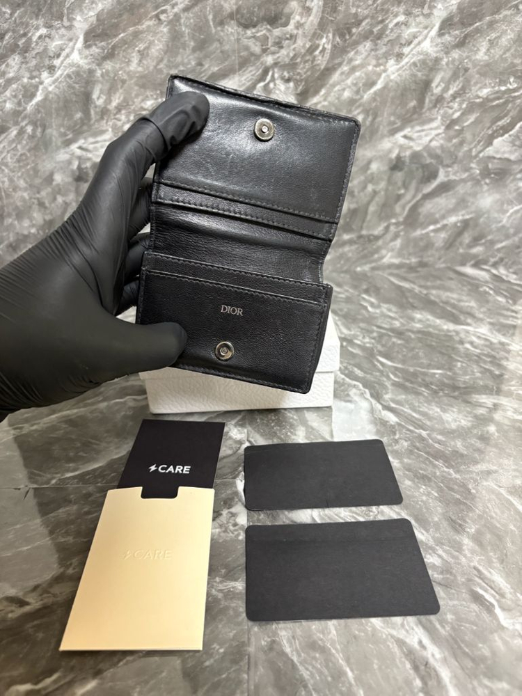 디올 오블리크 자카드 비즈니스 카드지갑 이미지