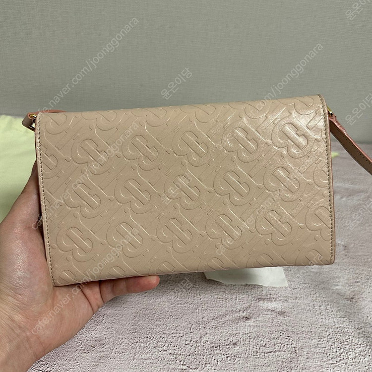 [풀구성] 버버리 TB 모노그램 레더 월렛 크로스백 핑크 이미지