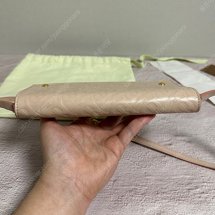 [풀구성] 버버리 TB 모노그램 레더 월렛 크로스백 핑크 이미지