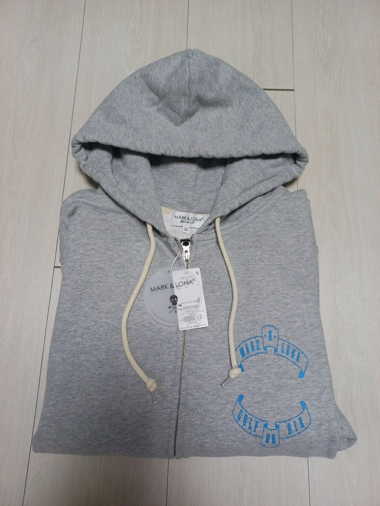 [새상품] 일본 마크앤로나 남성 골프웨어 후드 집업 그레이 50(XL) 이미지