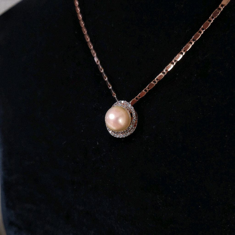 새상품,선물박스포장]빅 천연핑크담수진주 목걸이 귀걸이 세트/반지 팔찌 스와로브스키 루이비통 샤넬 반클리프 까르띠에 이미지