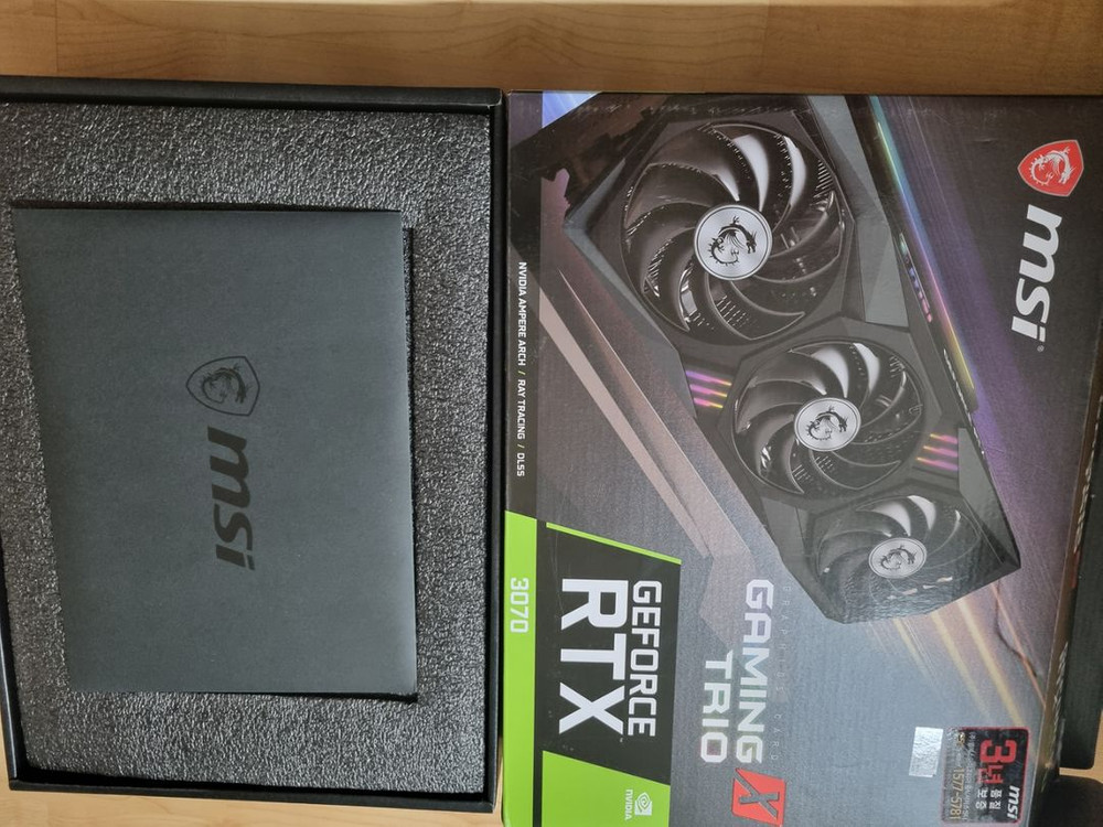 Msi RTX 3070 게이밍 트리오 박스 이미지