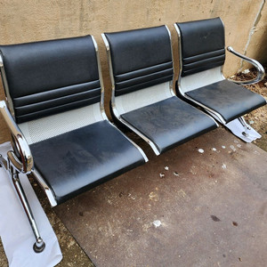 대기실 대기용 3인용 의자 미용실 의자 로비 약국 대기 미팅 손님 대 이미지