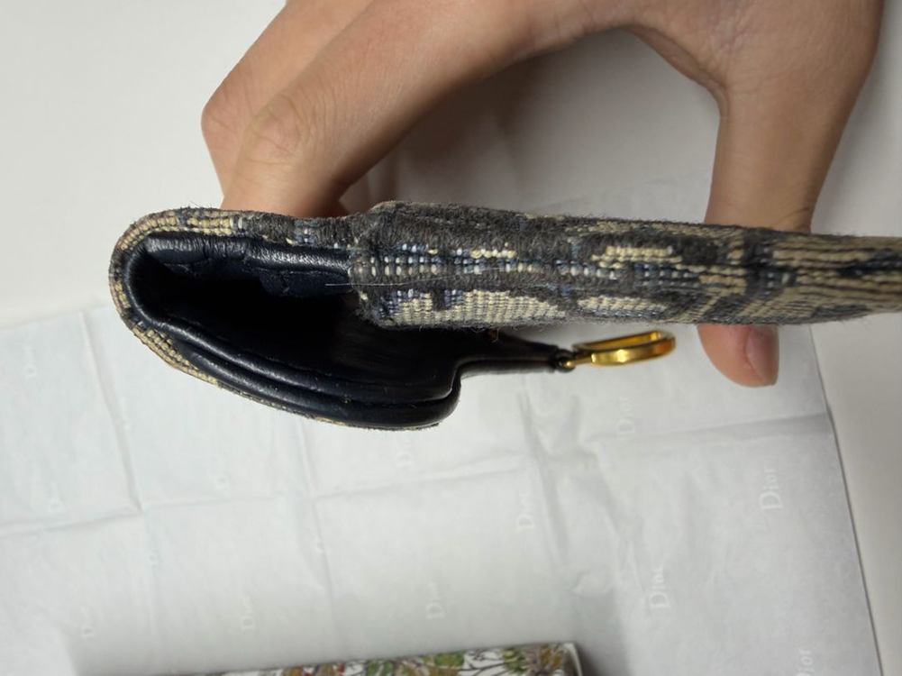 디올 새들 오블리크 자카드 카드지갑 이미지