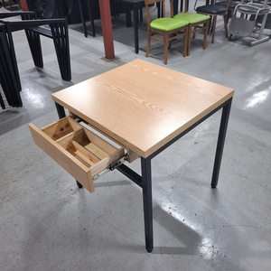 184번 2인용 식당테이블 서랍형식탁 업소용 음식점 2인 수저통테이블 식당가구판매 이미지