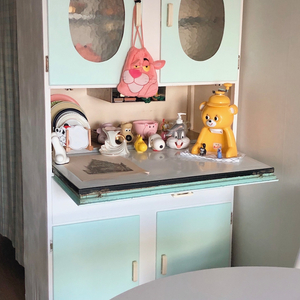 빈티지 호마이카 키친장 이미지