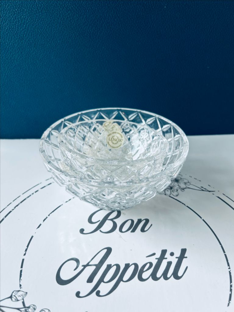 미국 빈티지 레녹스 체코산 크리스탈 디저트 볼 2종 (개당 판매가) 이미지
