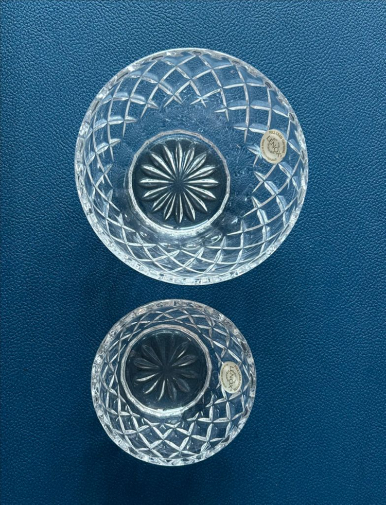 미국 빈티지 레녹스 체코산 크리스탈 디저트 볼 2종 (개당 판매가) 이미지