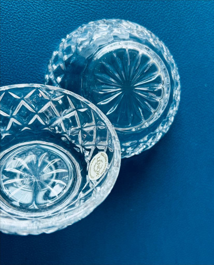 미국 빈티지 레녹스 체코산 크리스탈 디저트 볼 2종 (개당 판매가) 이미지