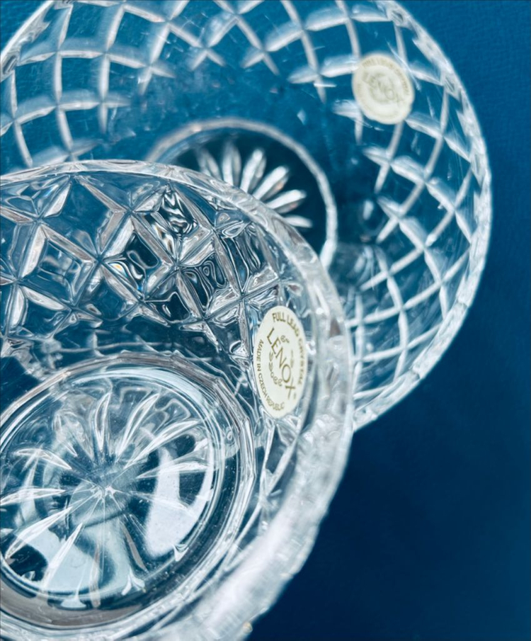 미국 빈티지 레녹스 체코산 크리스탈 디저트 볼 2종 (개당 판매가) 이미지