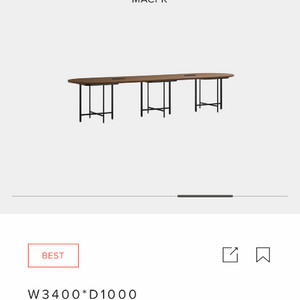 데스커 w3400 d1000 라운드 빅테이블 이미지