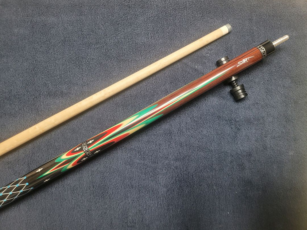 (십자코어)더블 버마 다이아몬드 하기 당구큐(흑단,코코보로) 이미지