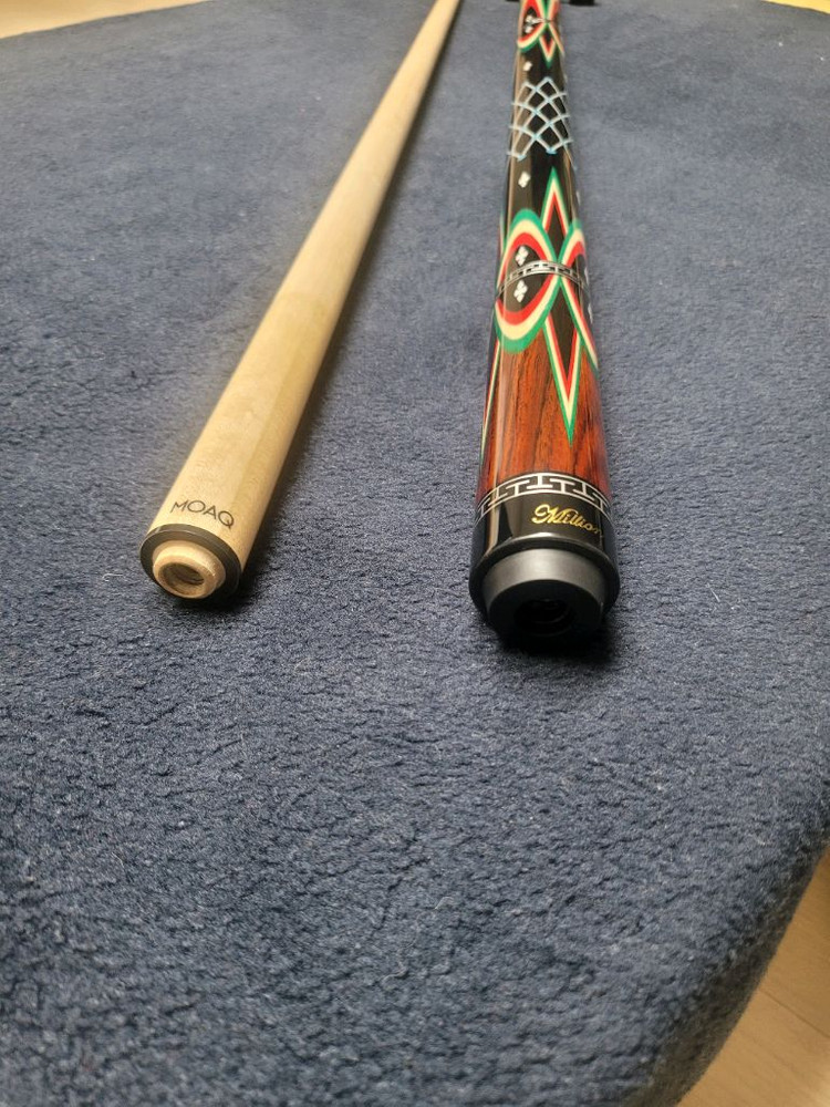 (십자코어)더블 버마 다이아몬드 하기 당구큐(흑단,코코보로) 이미지