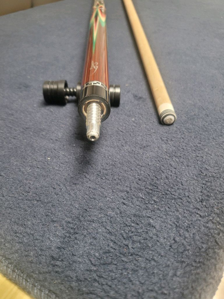 (십자코어)더블 버마 다이아몬드 하기 당구큐(흑단,코코보로) 이미지