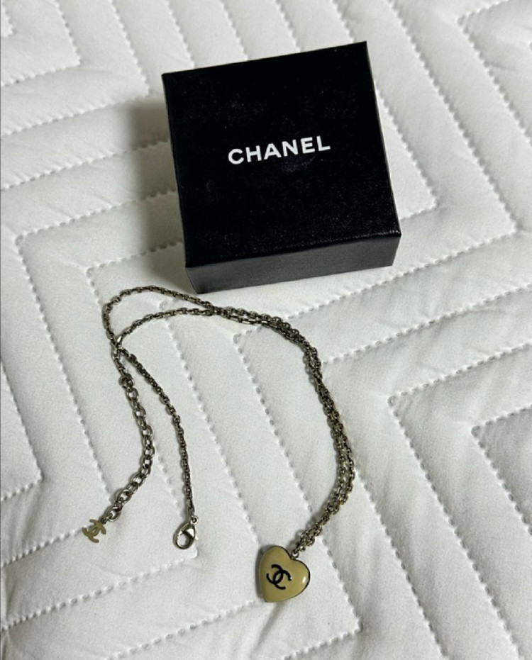 정품 샤넬 빈티지 제니 하트 목걸이 이미지