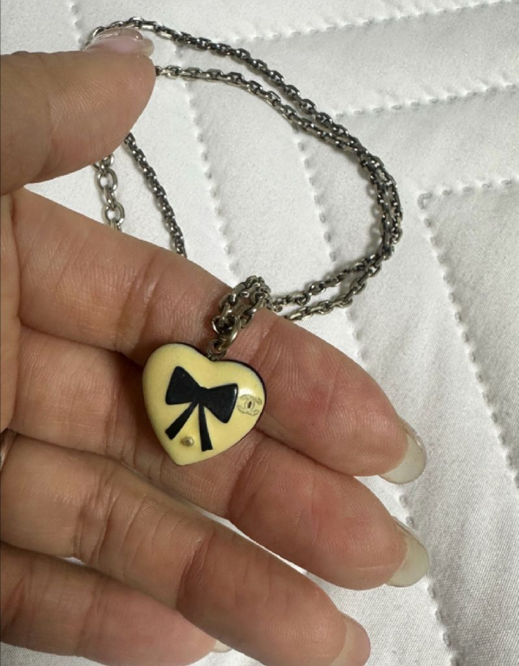 정품 샤넬 빈티지 제니 하트 목걸이 이미지