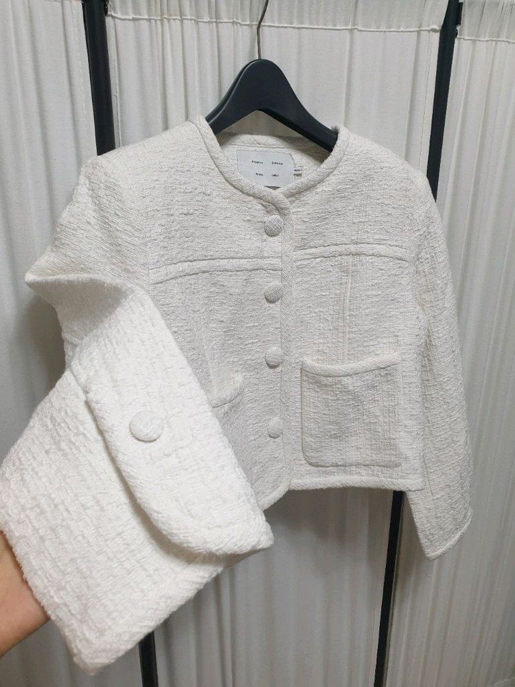 프로엔자슐러 크롭 트위드 자켓/8/M 이미지