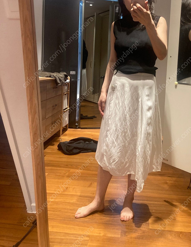 타임 린넨 언밸런스 스커트 이미지