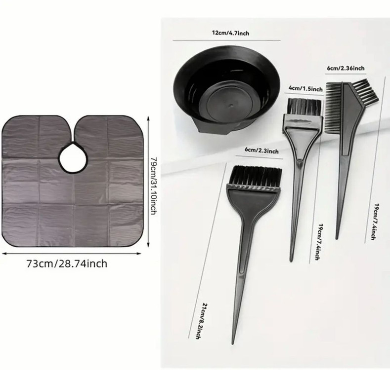 새상품) 미용 셀프 염색 도구 +염색 가운 세트 이미지