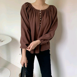 고고싱 라운드 코튼 벌룬 버튼 블라우스 퓨어다 케이클럽 프렌치오브 프롬비기닝 육육걸즈 리얼옐로우 핫핑 리리앤코 빈블 이미지