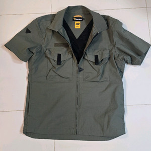 코오롱 볼디스트 나일론 워크 카키 자켓 S2 반팔 근무복 작업복 이미지