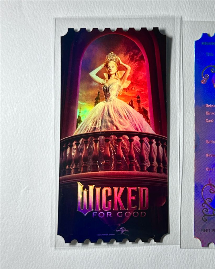 위키드2 돌비 포스터 오리지널 티켓 b 굿즈 패키지 특전 굿즈 글린다 엘파바 한정판 오즈의 마법사 아리아나 그란데 이미지