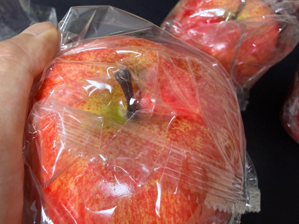 사과 모형 홍옥 인테리어 소품 장식 3개 세트 새상품 10cm 이미지