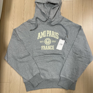 [시착 1회] 아미 ami 프랑스 로고 후드티 그레이 L 이미지