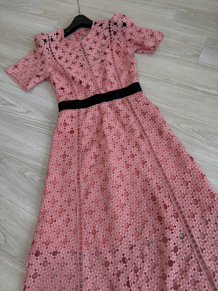 SANDRO산드로 핑크 레이스원피스38(데이트룩 하객룩 돌잔치룩) 이미지