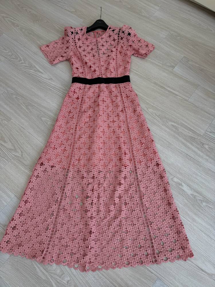 SANDRO산드로 핑크 레이스원피스38(데이트룩 하객룩 돌잔치룩) 이미지