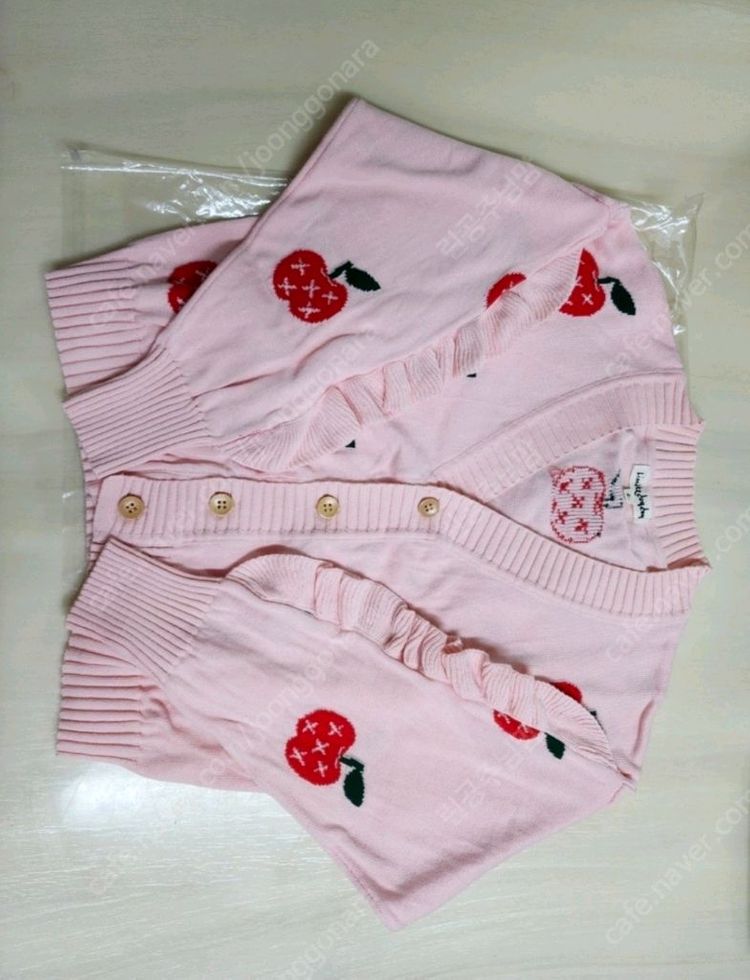 [미착용 택포]리미떼두두 애플 니트가디건 L 이미지