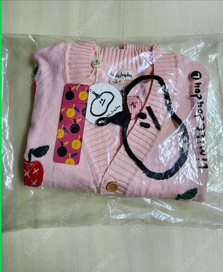 [미착용 택포]리미떼두두 애플 니트가디건 L 이미지