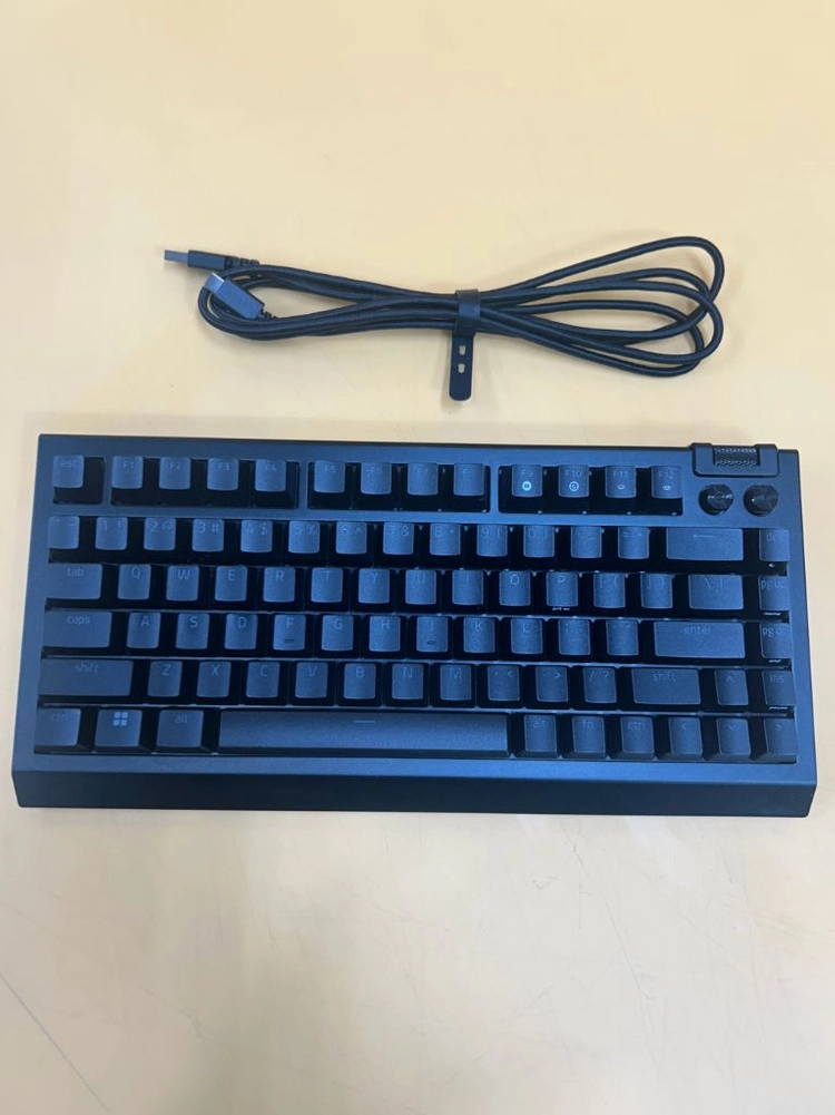 Razer BlackWidow V4 75% KR 블랙 텐키리스 / 핫스왑 가스켓 오렌지축 이미지