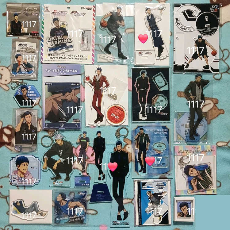쿠로코의 농구 쿠로바스 쿠농 아오미네 다이키 아크릴스탠드 블랙스타일 난쟈타운 제이월드 토오 테이코 공식굿즈 공굿 이미지