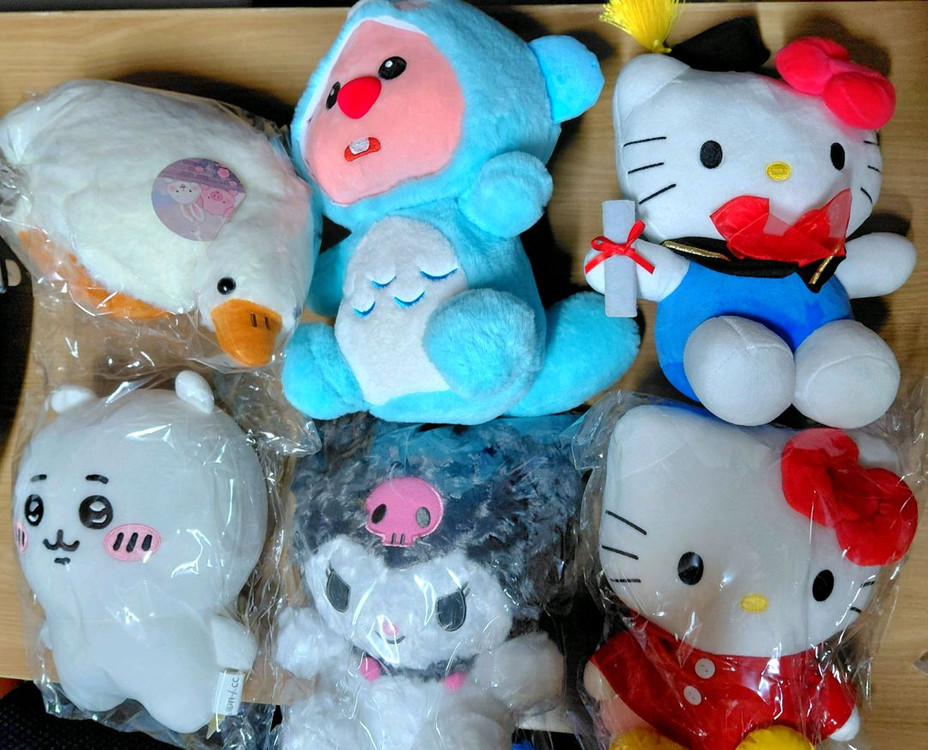 인형 헬로키티 짱구 도라에몽 치이카와 쿠로미 마이멜로디 핑구 마시마로 시나모롤 잔망루피 벨리곰 카피바라 팬더 이미지