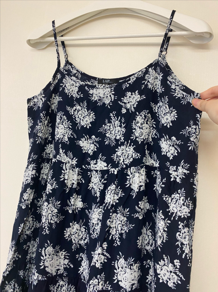 LAP 네이비 플라워 원피스 택포 이미지