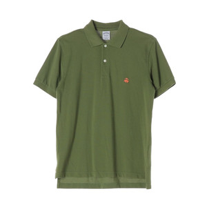 브룩스브라더 카키 그린 로고 반팔 카라티 폴로 티셔츠 S 이미지