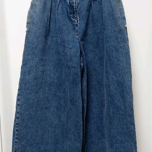 여성 워싱 데님 생지 와이드 팬츠(EU38)28인치 이미지