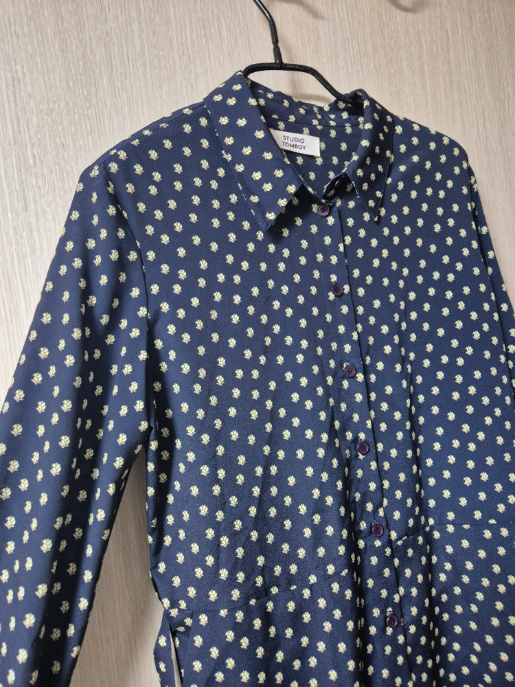 스튜디오 톰보이 플라워 롱 셔츠 원피스 이미지